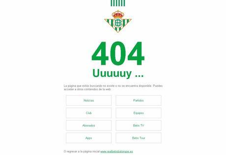 Real Betis Balompié página 404 personalizada realbetisbalompie página 404 personalizada