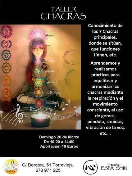 Taller de Chakras en Torrevieja