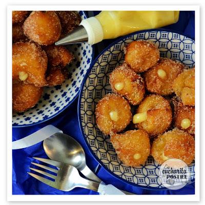 SEMANA SANTA 2016 (I): BUÑUELOS DE VIENTO CON CREMA / EASTER 2016 (I): SWEET FRITTERS WITH PASTRY CREAM