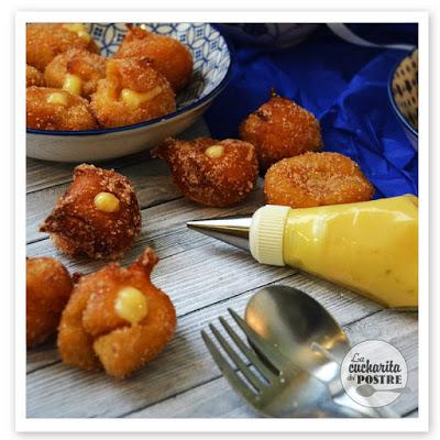 SEMANA SANTA 2016 (I): BUÑUELOS DE VIENTO CON CREMA / EASTER 2016 (I): SWEET FRITTERS WITH PASTRY CREAM