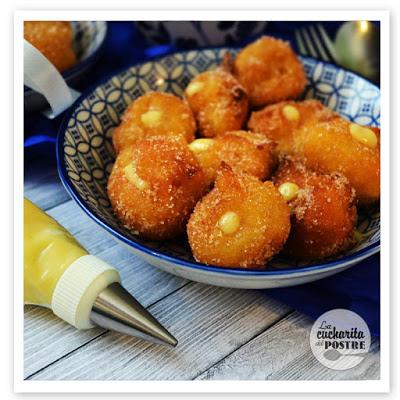 SEMANA SANTA 2016 (I): BUÑUELOS DE VIENTO CON CREMA / EASTER 2016 (I): SWEET FRITTERS WITH PASTRY CREAM