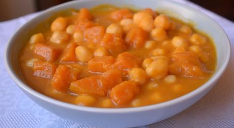 Garbanzos con calabaza al curry Garbanzos con calabaza al curry