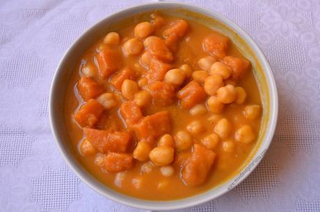 Garbanzos con calabaza al curry Garbanzos con calabaza al curry