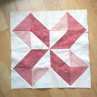 Bloque1: Quilt half square triangle