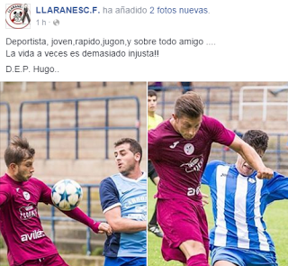 Muere repentinamente un jugador del Llaranes de Asturias en pleno partido