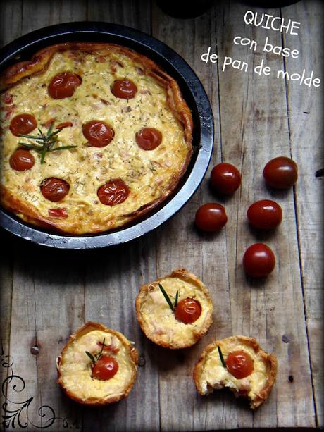 QUICHÉ CON BASE DE PAN DE MOLDE