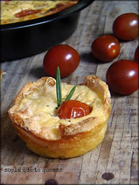 QUICHÉ CON BASE DE PAN DE MOLDE