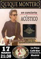 Quique Montero en La Paca café bar