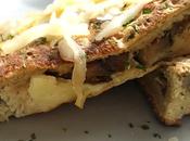 Tortilla avena rellena pollo champiñones