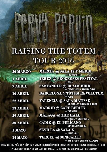 PERVY PERKIN INICIAN ESTE MES SU GIRA NACIONAL RAISING THE TOTEM 2016