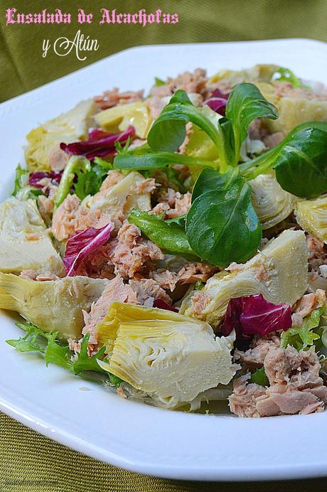 Ensalada de alcachofa y atún