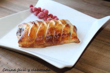 TRENZA DE HOJALDRE Y CHOCOLATE A LA MENTA