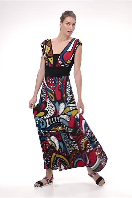 Vestido largo con falda acampanada | Desigual.com VLM