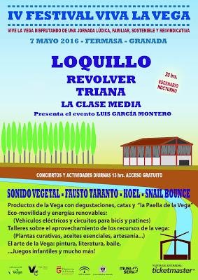 Festival Viva la Vega 2016: Loquillo, Revólver, Triana, Sonido Vegetal, Fausto Taranto...