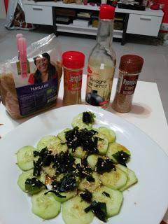 Sunomono de alga wakame y pepino