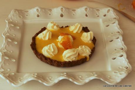 Tartaleta de Chocolate y Mandarina en Tres Texturas