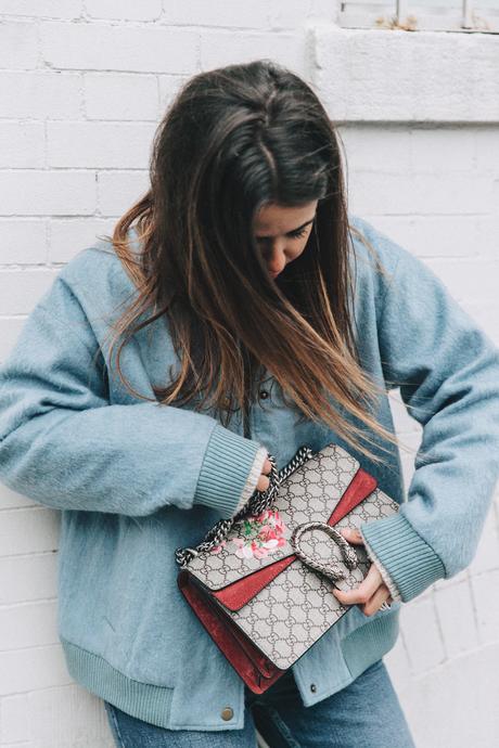 Blue_Bomber-Ganni-Topshop_Jeans-White_Boots-Gucci_Bag-Outfit-NYFW-New_York-Street_Style-