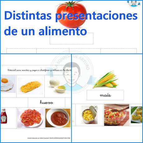 Distintas presentaciones de un alimento