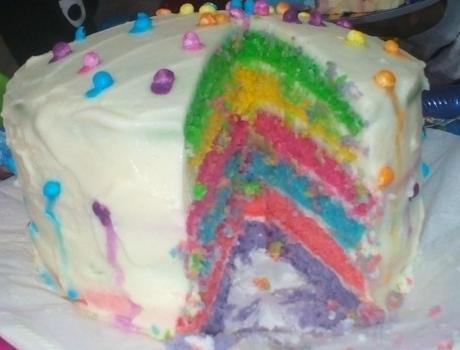 Tarta Arcoíris o Rainbow Cake rainbow cake