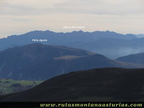 Vista Sierra del Aramo y Peña Aguda
