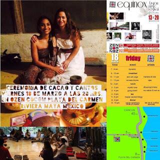 Ceremonia de Cacao y circulo de cantos guiado por Ale Sai y Cynthia Sánchez  Viernes 18 de Marzo a las 20 Hrs.  Dentro del Festival EQUINOX