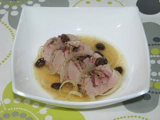 Solomillo de cerdo relleno de foie y mermelada de higos