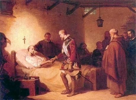 La visita de don Juan de Austria a Cervantes convaleciente tras la batalla de Lepanto (en la imagen, el cuadro de 1860 de Eduardo Cano de la Peña) nunca tuvo lugar en realidad