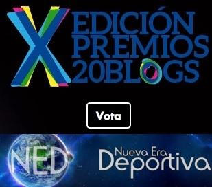 Resultados de Nueva Era Deportiva en la votación popular de la X Edición Premios 20Blogs