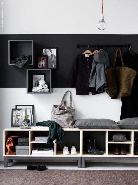 5. Ikea proposal, painting the wall in grey and white, same as the colors of the furniture.