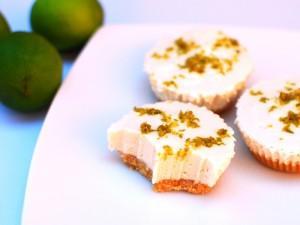 Cheesecake vegano de lima sin gluten