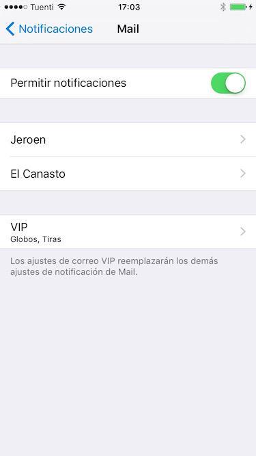 Una manera poco conocido de crear notificaciones de email La configuración de notificaciones VIP en iOS