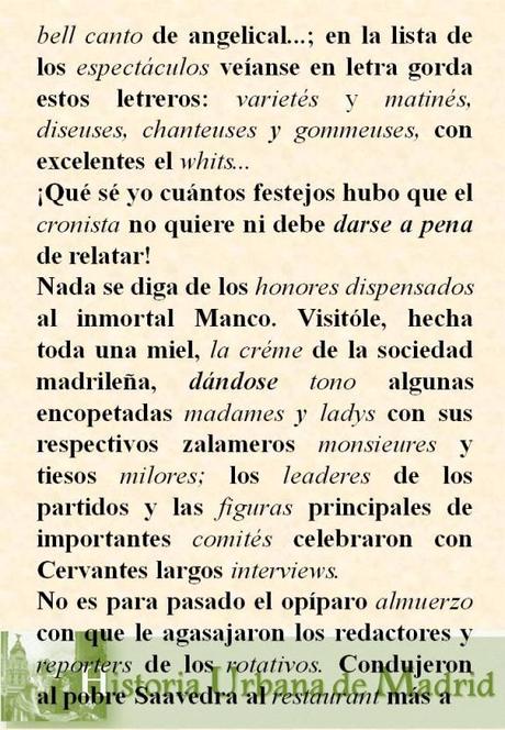 Cervantes visita Madrid en 1914