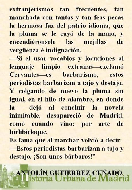 Cervantes visita Madrid en 1914