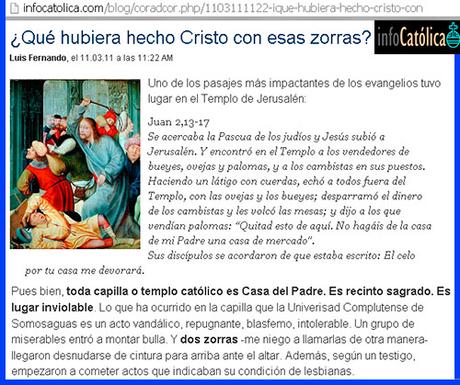 Fatwa cristofascista contra Rita Maestre y otras “zorras” de la Complutense