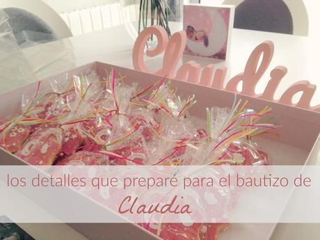 los detalles del bautizo de Claudia