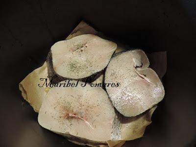 Merluza a la plancha con patatas, alcachofas y champiñon a la plancha.