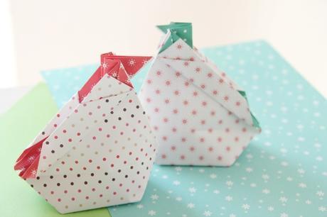 finde frugal: como hacer gallinitas de origami para Pascua