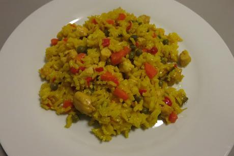 Arroz con verduras y pollo