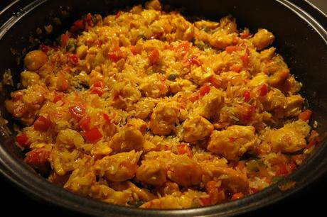 Arroz con verduras y pollo