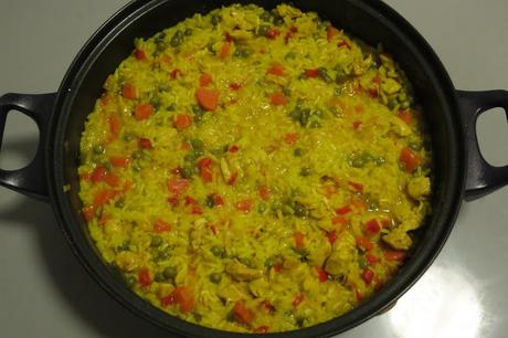 Arroz con verduras y pollo