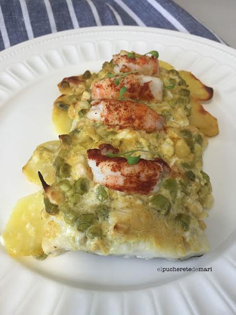 BACALAO A LA MOSTAZA CON CIGALAS