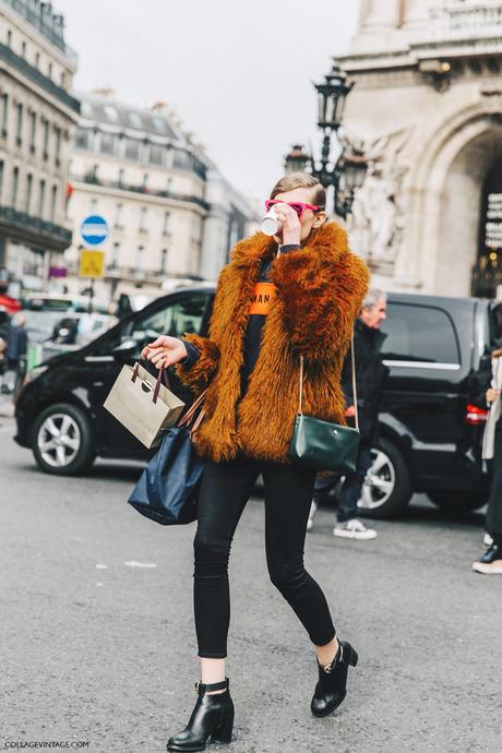 PFW-Paris_Fashion_Week_Fall_2016-Street_Style-Collage_Vintage-Stella_McCartney-Model-Fur_Coat-
