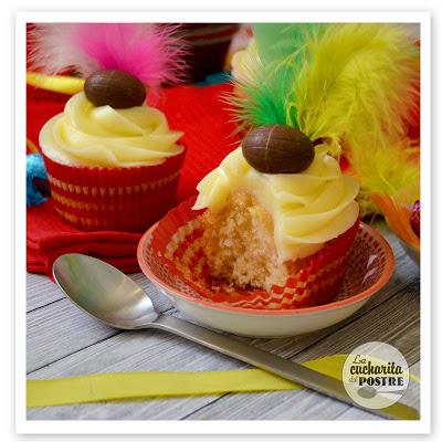 SEMANA SANTA 2016 (II): CUPCAKES DE PASCUA DE AZAHAR / EASTER 2016 (II): EASTER ORANGE BLOSSOM CUPCAKES