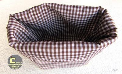 Cesta de arpillera con bolsillo