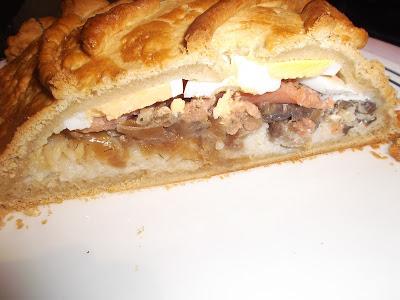 Kulibiak o pastel ruso de Salmón