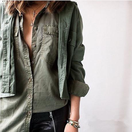 STREET STYLE INSPIRATION; ARMY GREEN JACKET.-