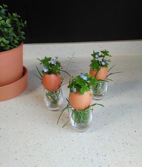 Mini-floreros para Pascua.