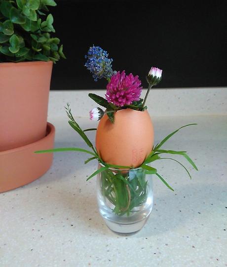 Mini-floreros para Pascua.