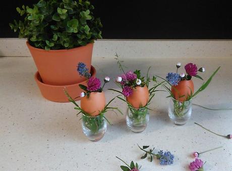 Mini-floreros para Pascua.