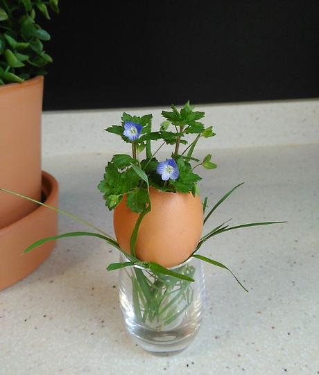 Mini-floreros para Pascua.